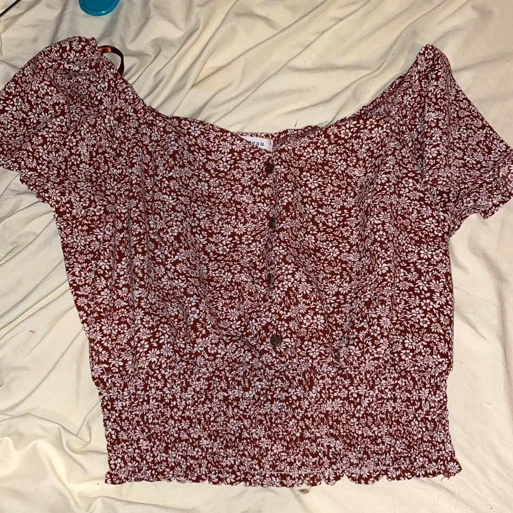 Floral off the shoulder top